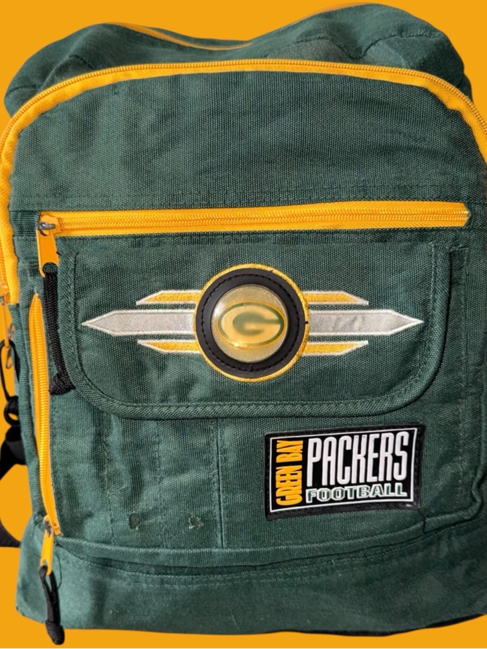 Retro Vintage October 1996 NFL Rare Green Bay Packers School Bag Backpack
